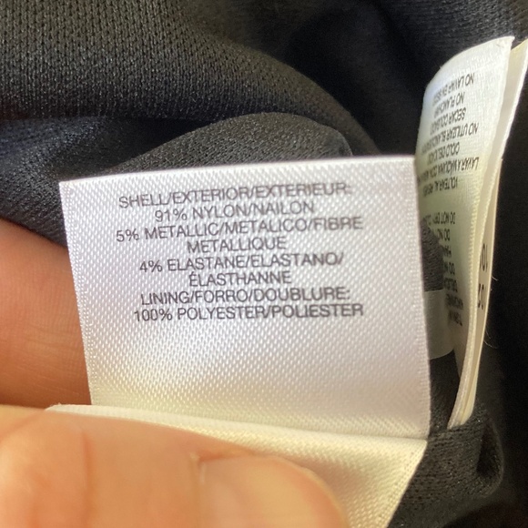 Anne Klein Metallic Side Ruched Midi Dress Sleeveless Women's 10 Holiday Classic - Picture 5 of 9